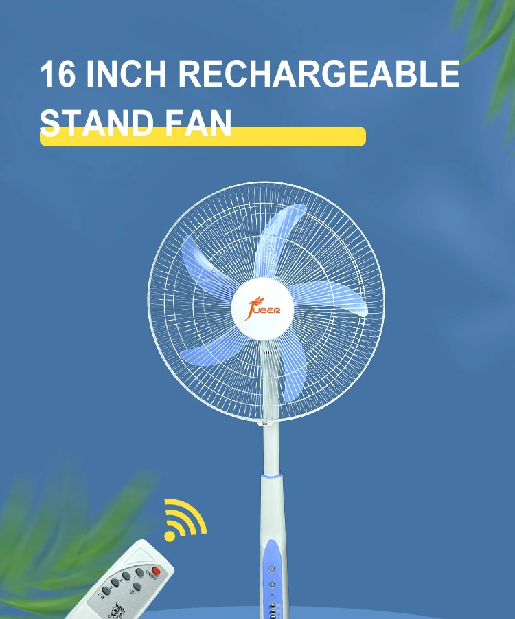 Remote Control Saving Energy Rechargeable DC Fan with LED Light